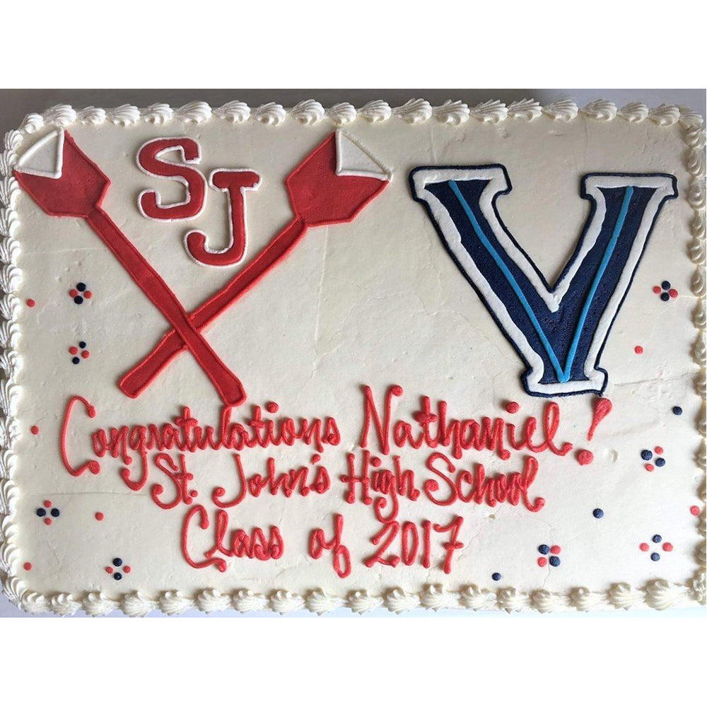 Graduation Logos Cake (St. John's and Villanova)