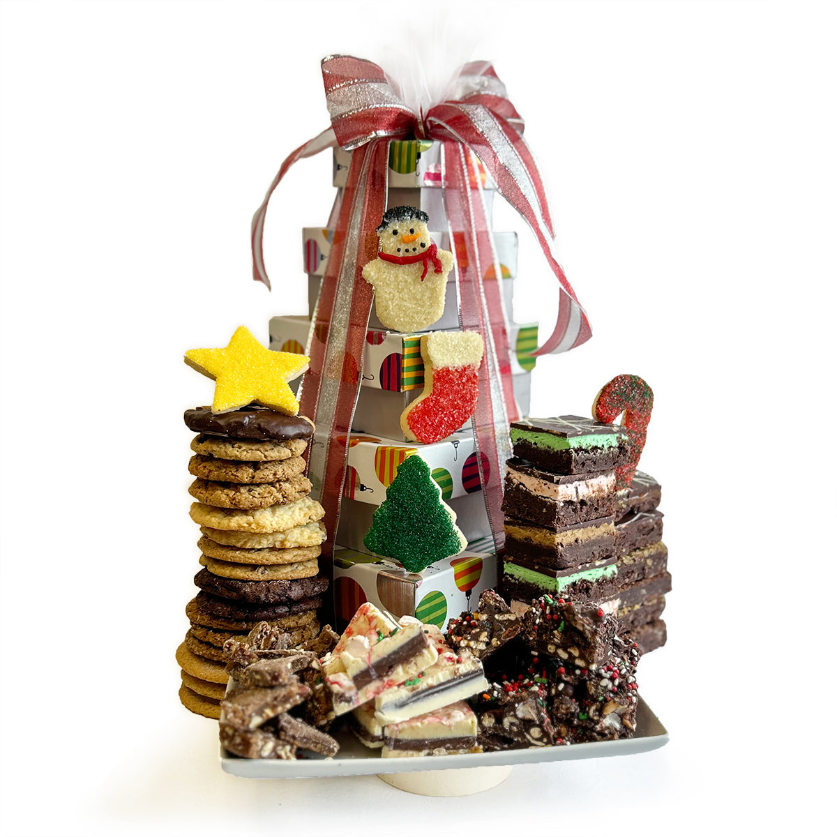 Deck the Halls Holiday Sweet Treats Tower