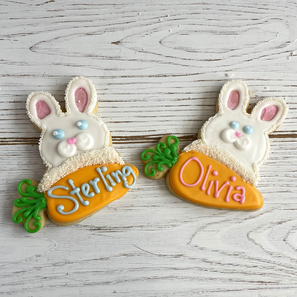 Easter Bunny Placecard Cookies