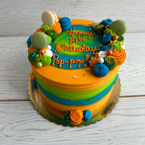 Neon Brights Birthday Cake