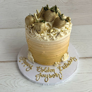 Golden Birthday Cake