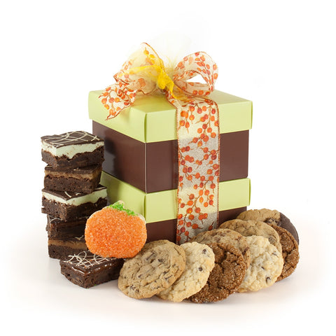 Autumn Cookie and Brownie Stack