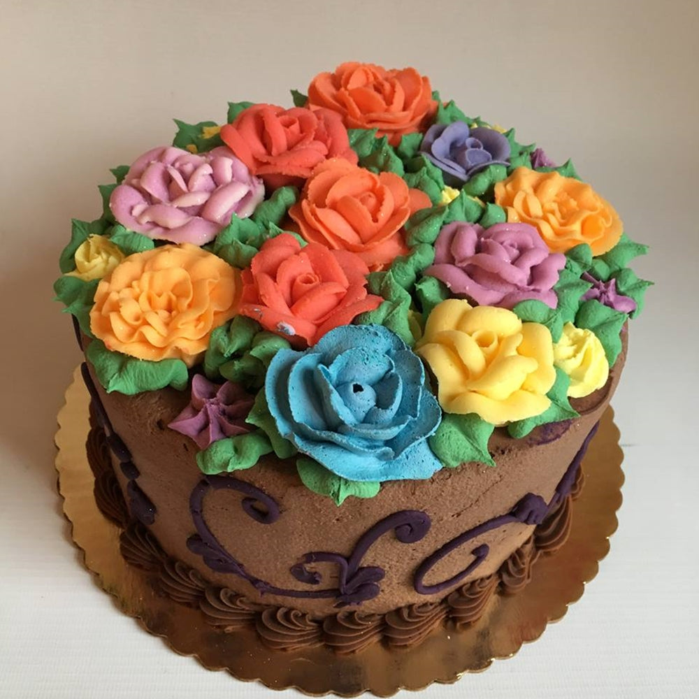 Chocolate Flowers Cake