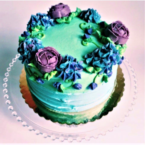 Roses and Hydrangeas Cake