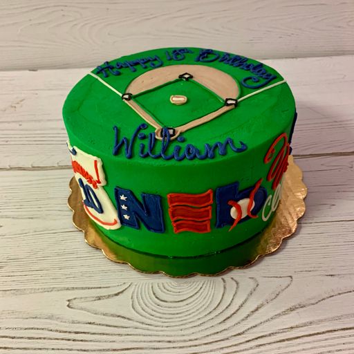 Baseball with Jersey and Team Logo Cake
