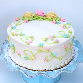 Florals and Scrolls Cake