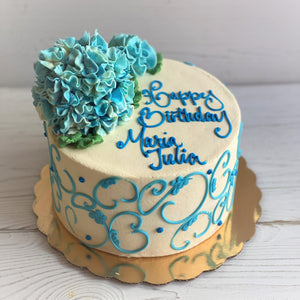 Hydrangeas Birthday Cake