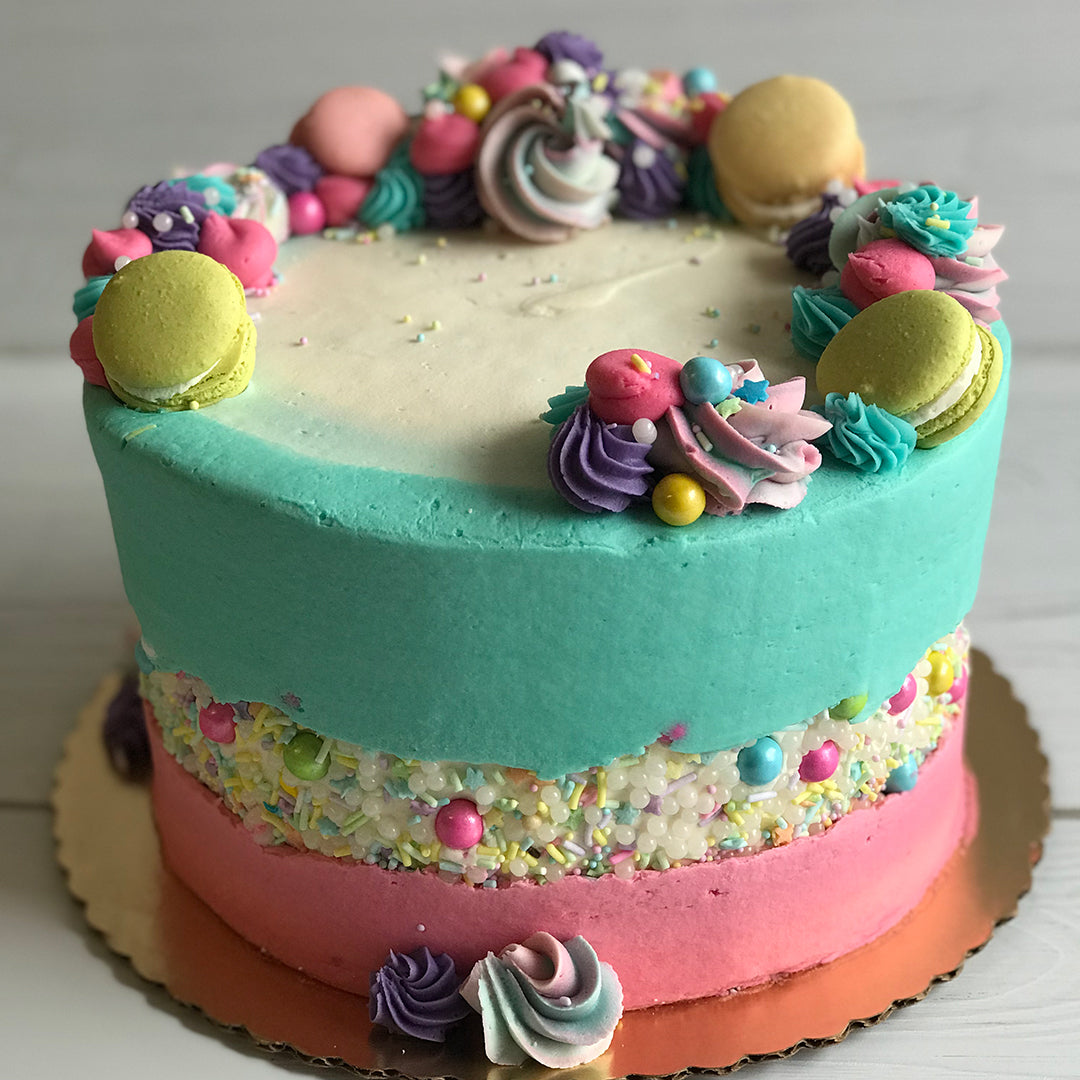 Bright Color Fault Line Cake