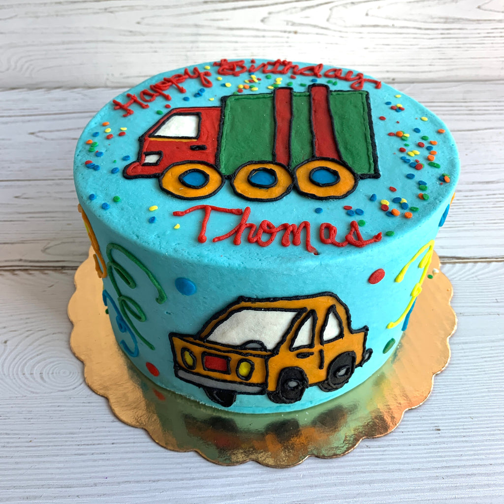 Cars and Trucks Cake