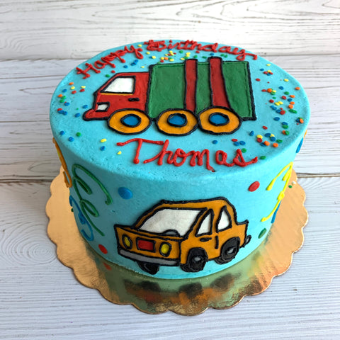 Cars and Trucks Cake