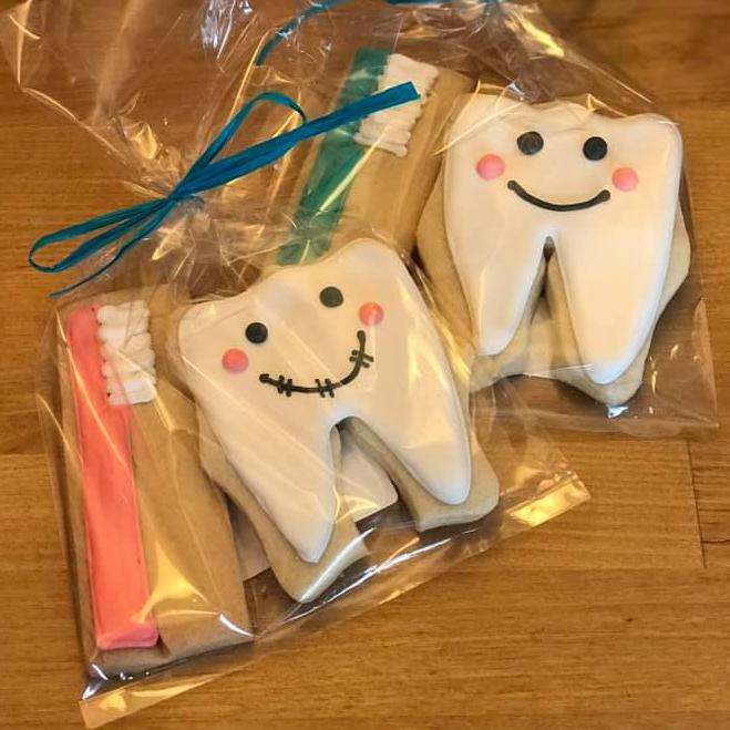 Dentist Tooth and Toothbrush Sugar Cookies