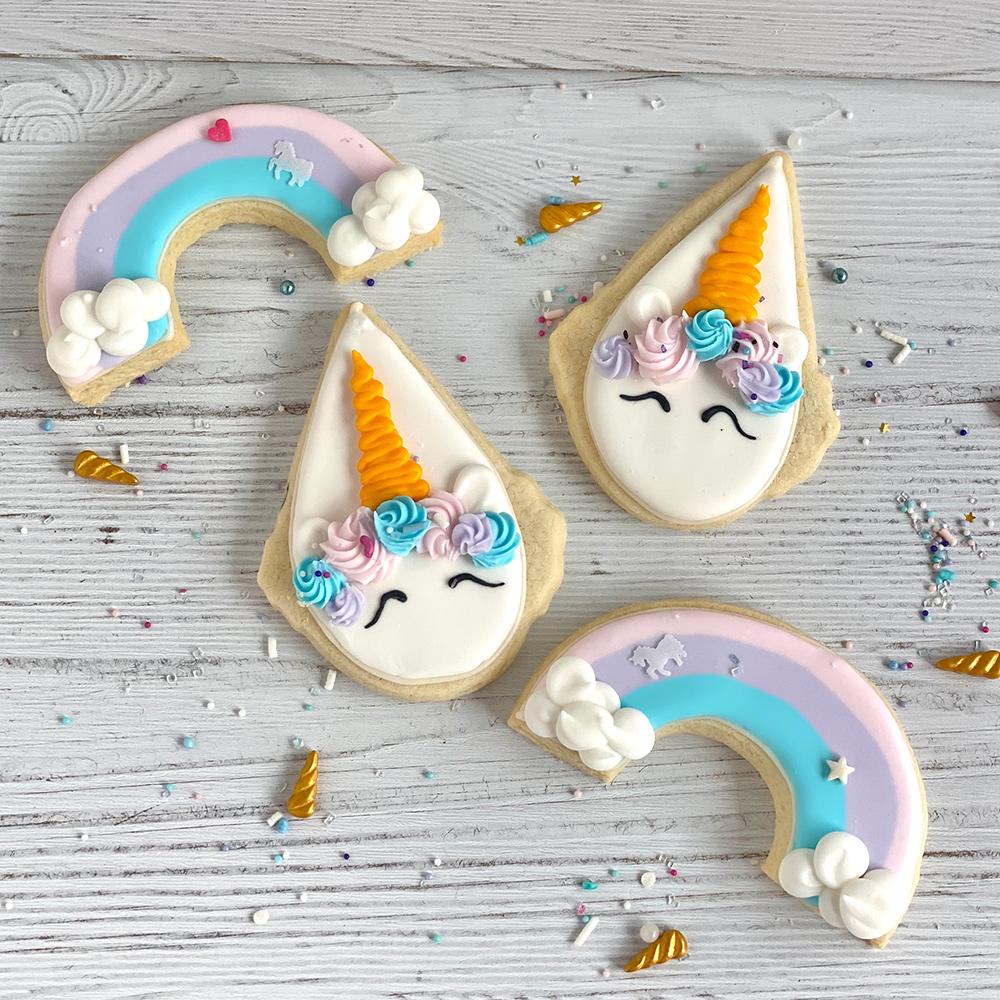Unicorn and Rainbow Sugar Cookie Set