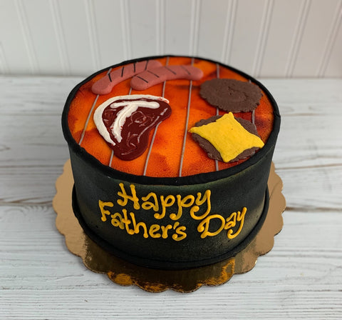 Father's Day BBQ Grill Cake