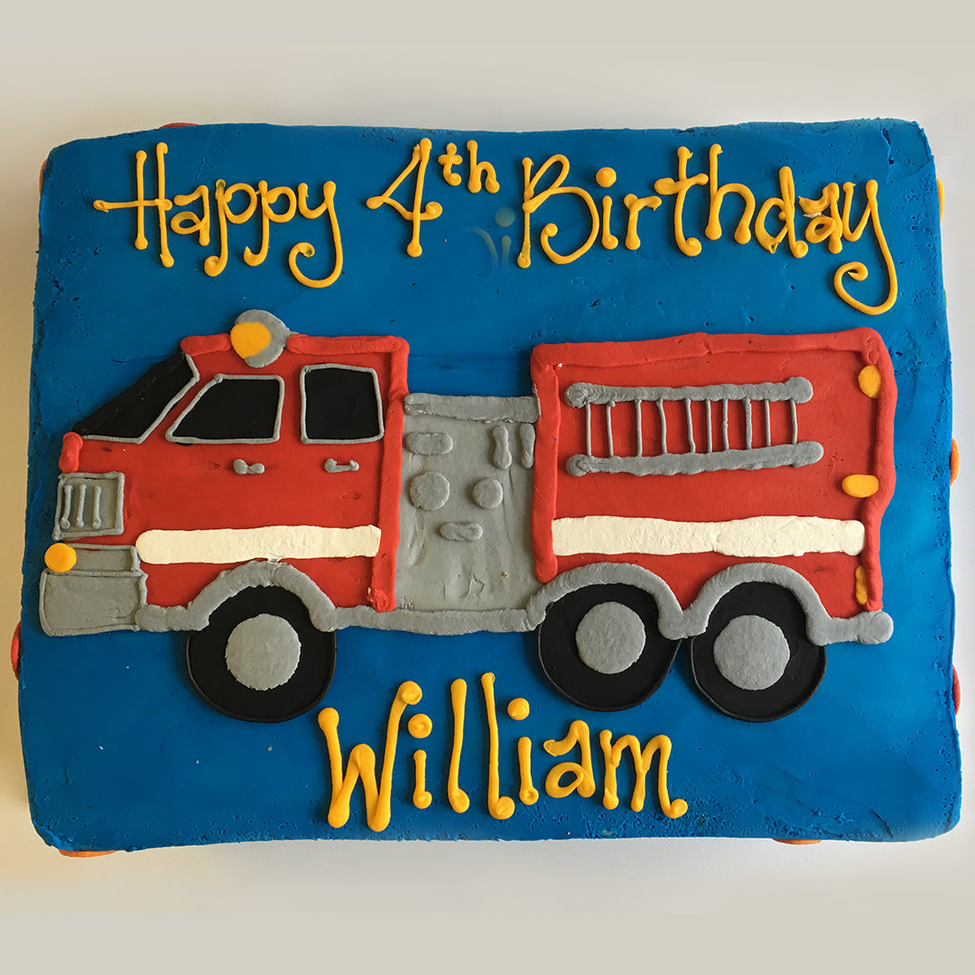 3D Fire Truck Cake - 8