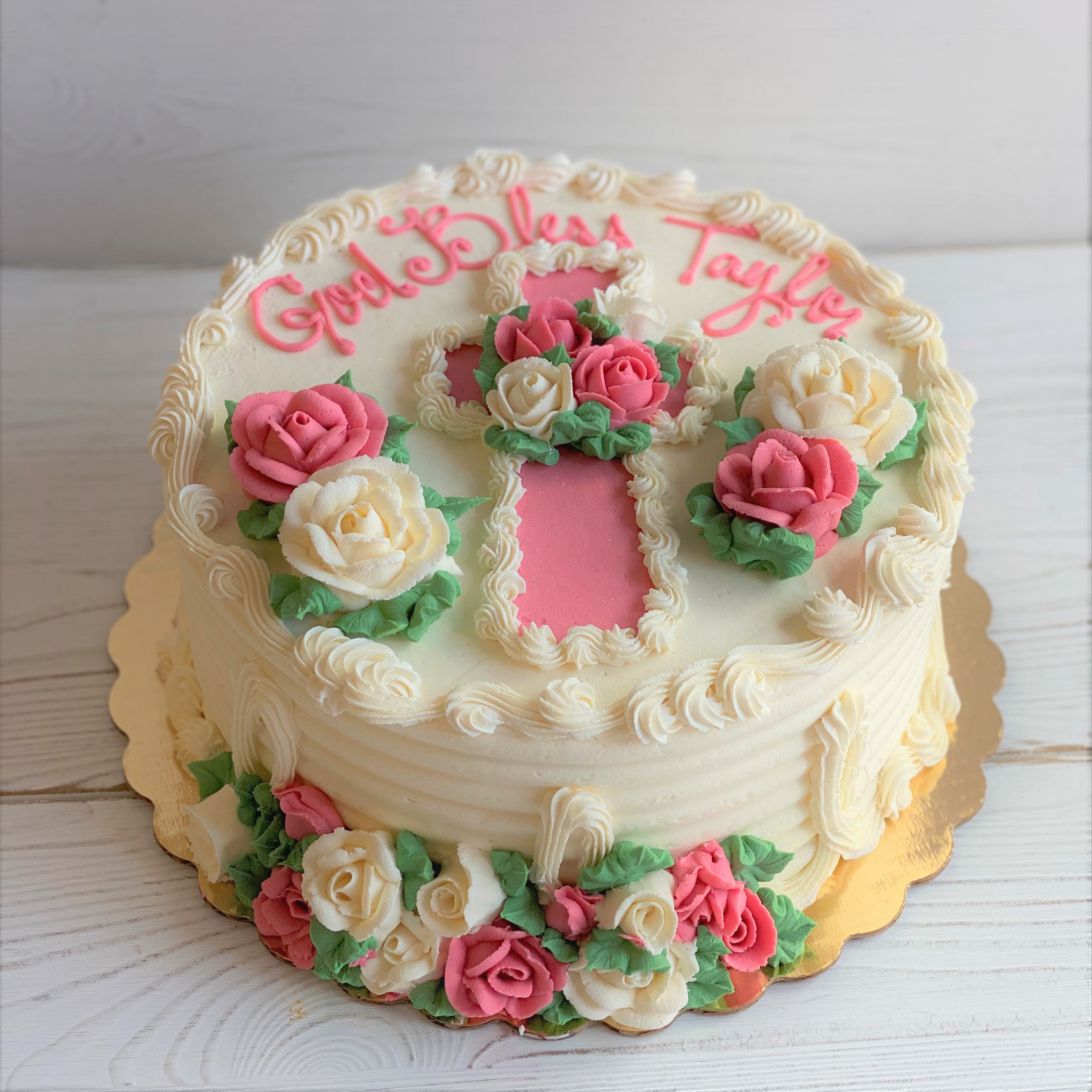 Floral Cross Cake