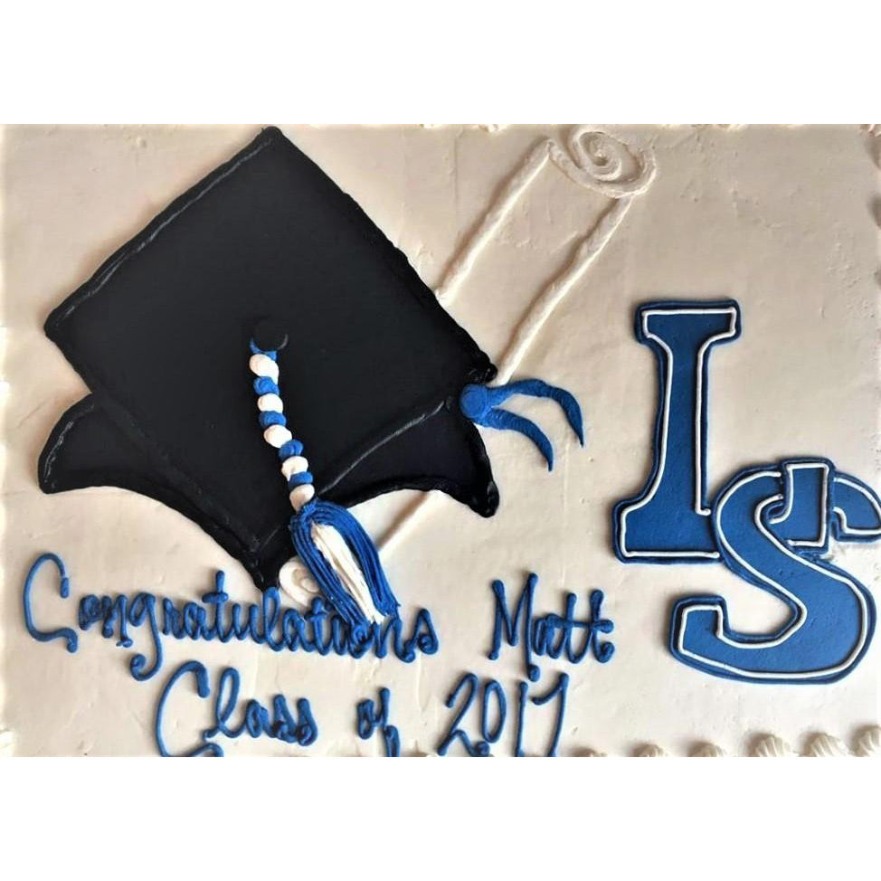 Graduation Cap and Logo Cake (Lincoln Sudbury)