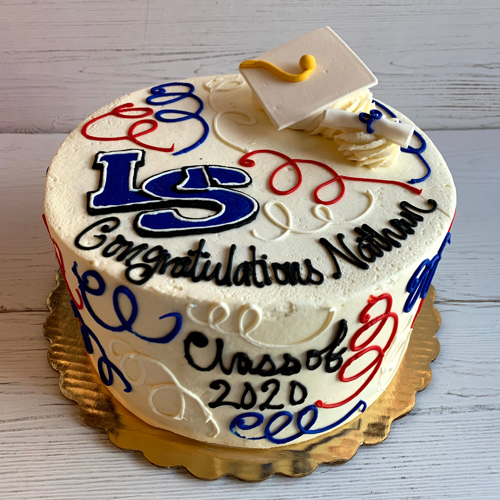 Graduation Cap and Logo Cake (Lincoln Sudbury)