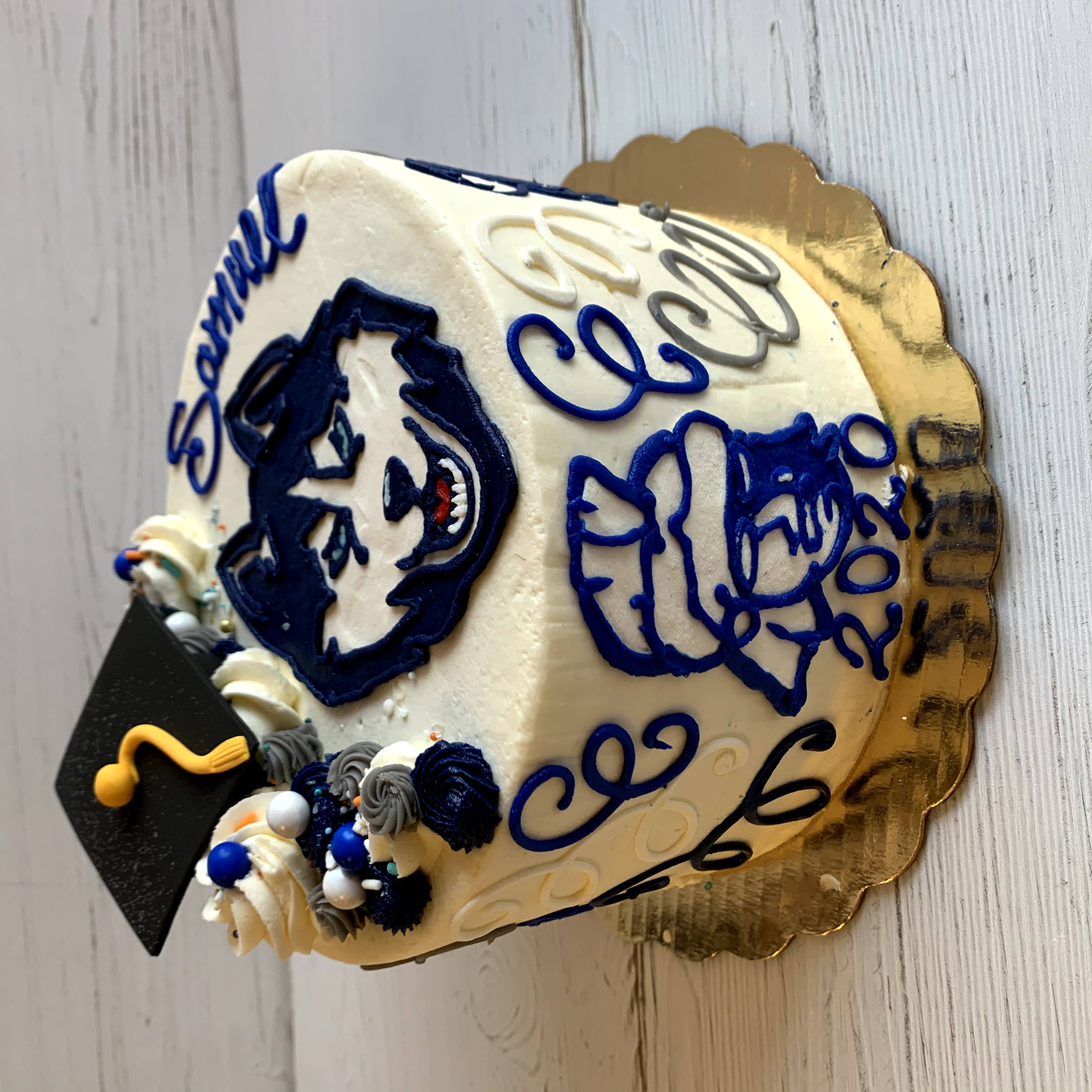 Bromfield High School (Harvard) Graduation Cake (Two Logos)