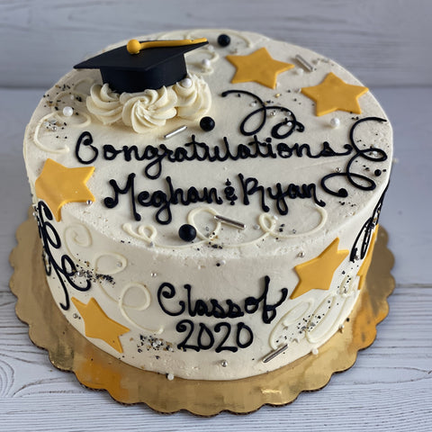 Celebration Graduation Cap with Stars Cake