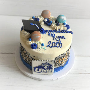 Graduation Fault Line Cake (University of New Hampshire - UNH)