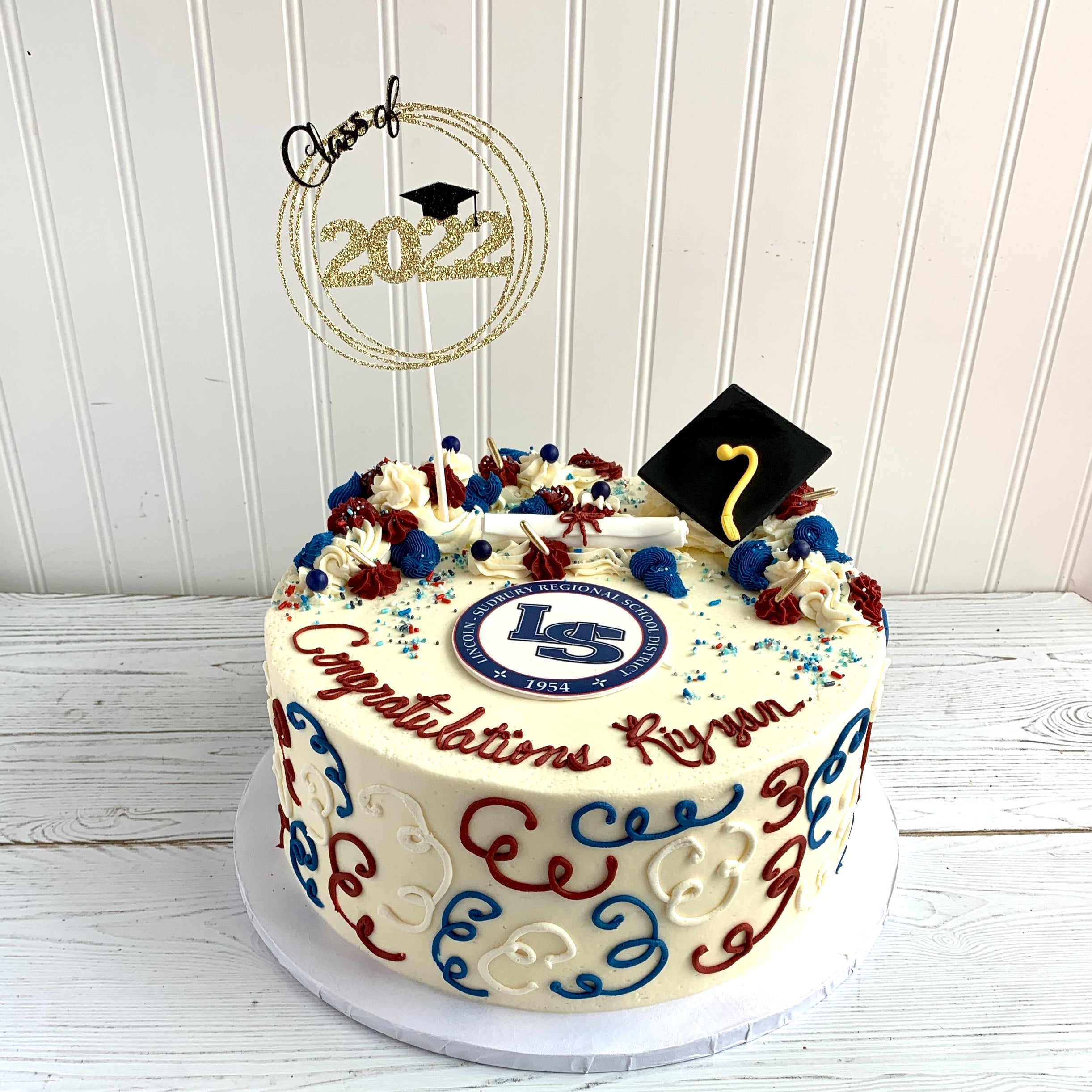 Graduation Logo Cake (Available for Hudson Hawk, Assabet, Nashoba Regional, Lincoln Sudbury, Bromfield/Harvard)
