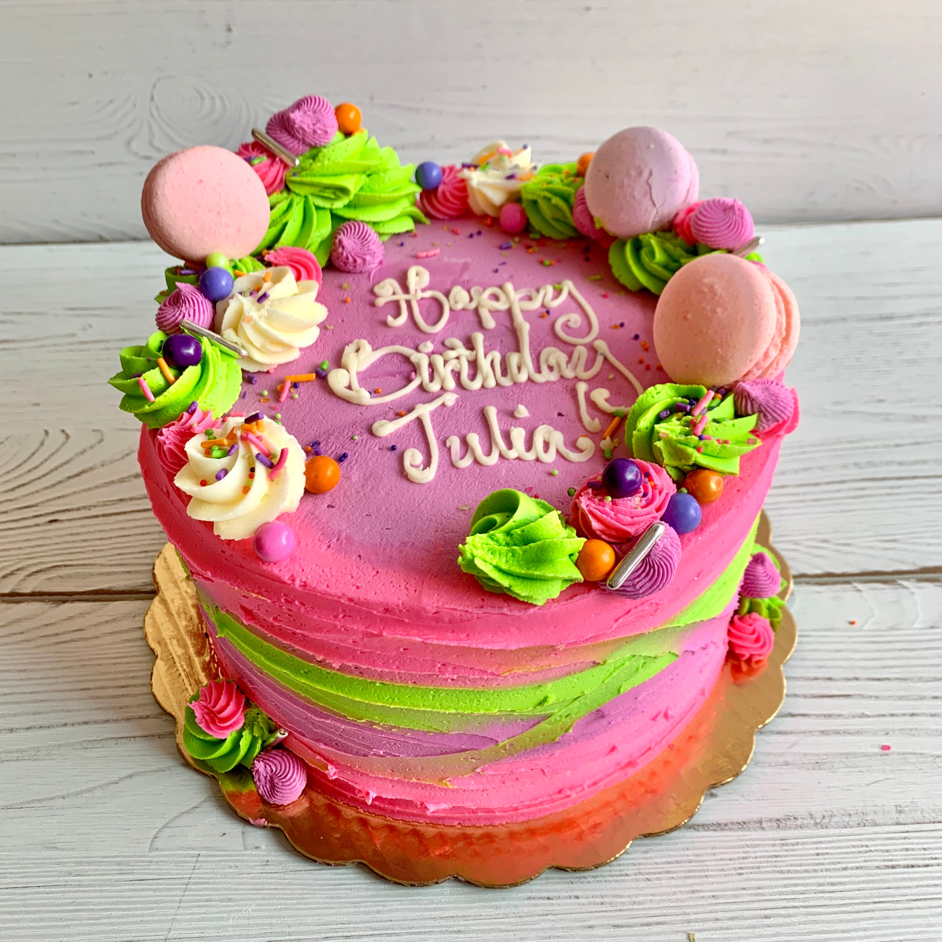 Neon Brights Birthday Cake