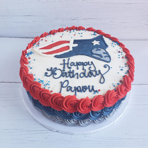 New England Patriots Football Cake
