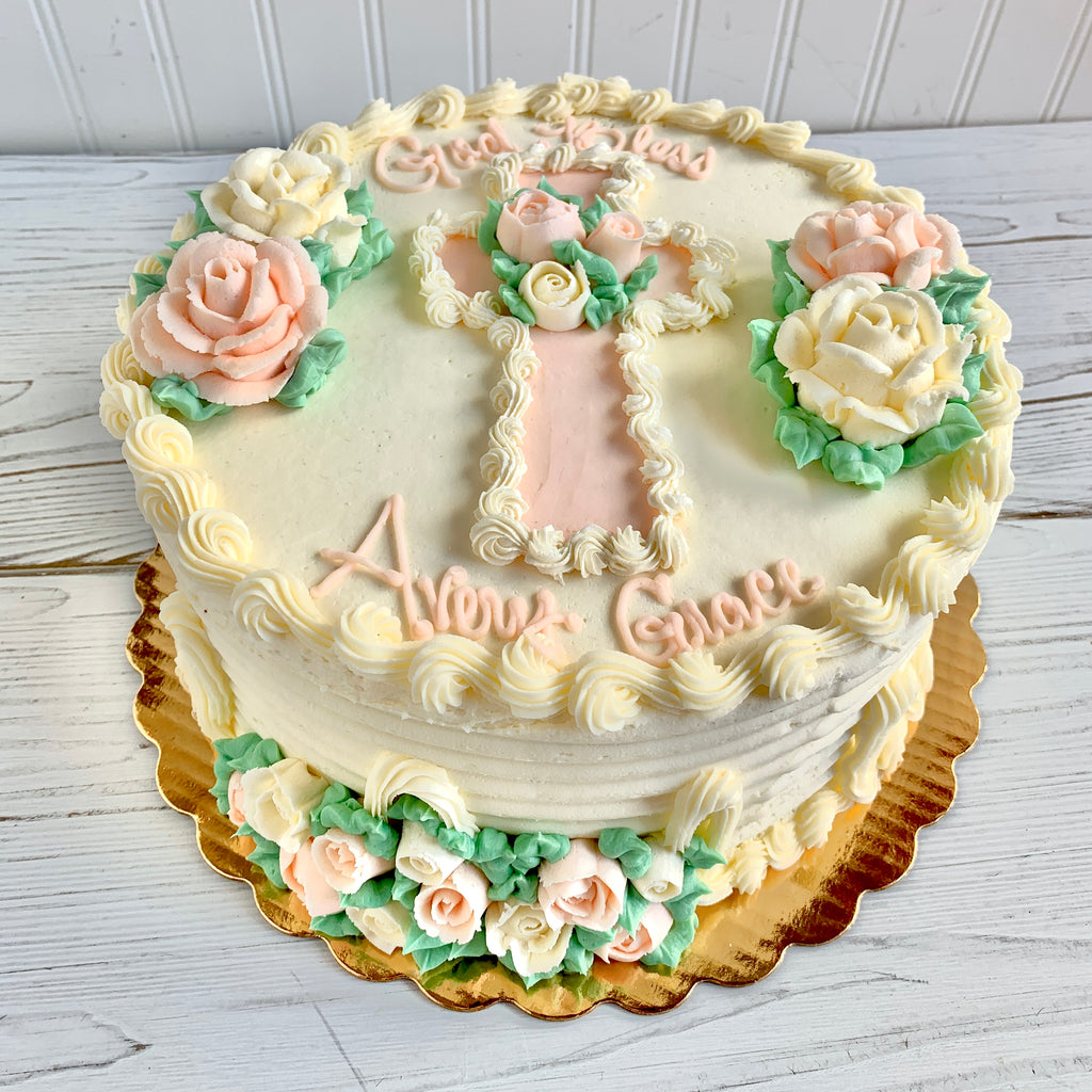 Floral Cross Cake