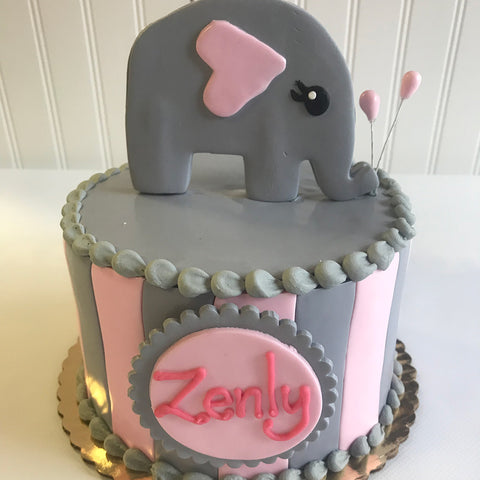 Pink Elephant and Stripes