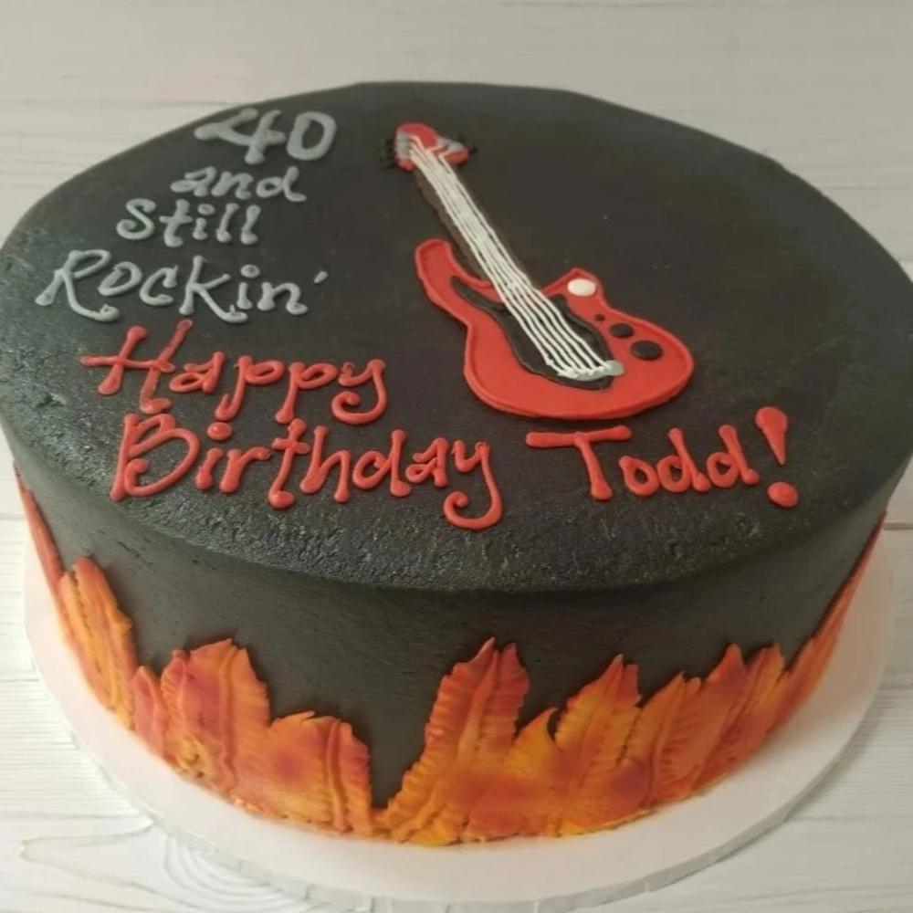 Rock and Roll Guitar Cake