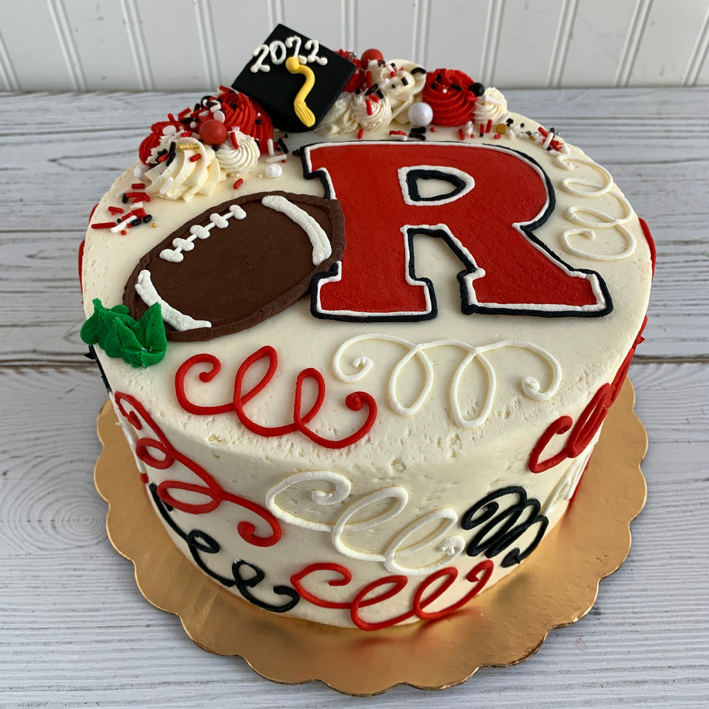 Rutgers College Football Graduation Cake