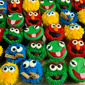 Sesame Street Cupcakes with Elmo, Cookie Monster