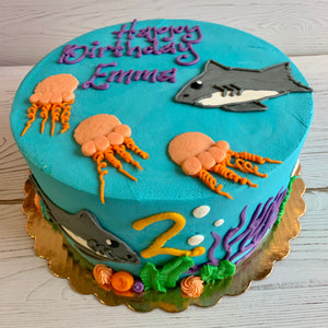Shark and Jellyfish Cake