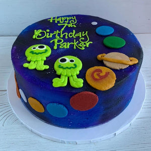 Outer Space Aliens Cake