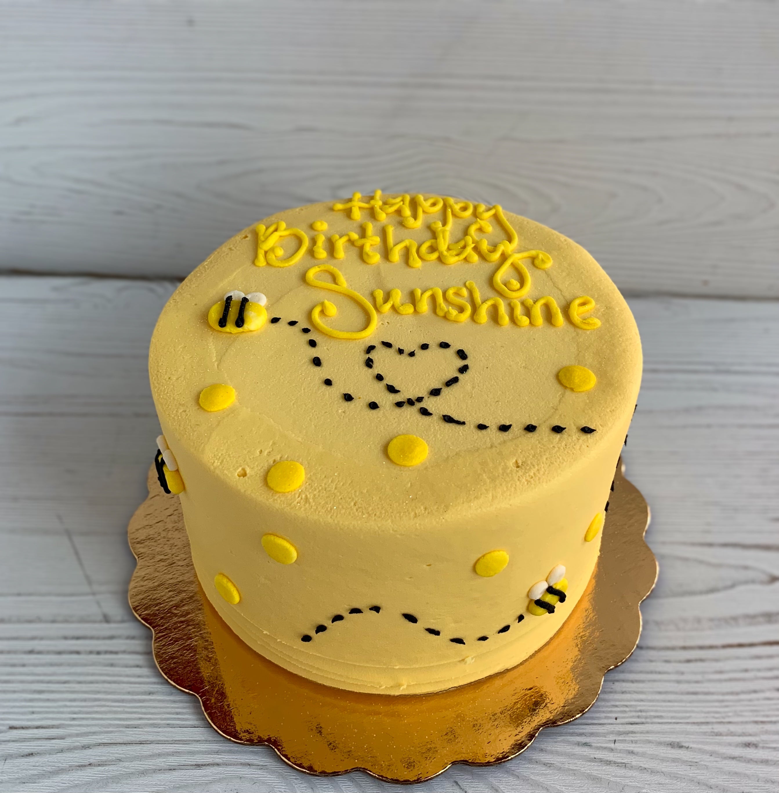 Happy Birthday Sunshine Bee Cake - VEGAN