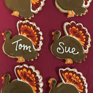 Turkey Place Card Cookies