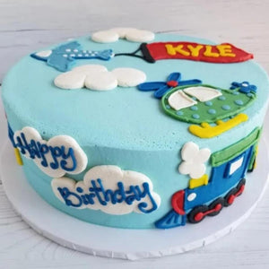 Planes, Trains & Helicopters Cake