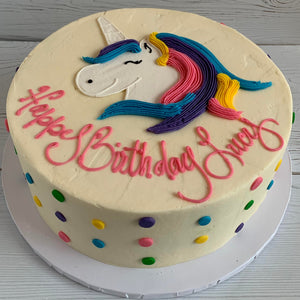 Unicorn with Polka Dots Cake
