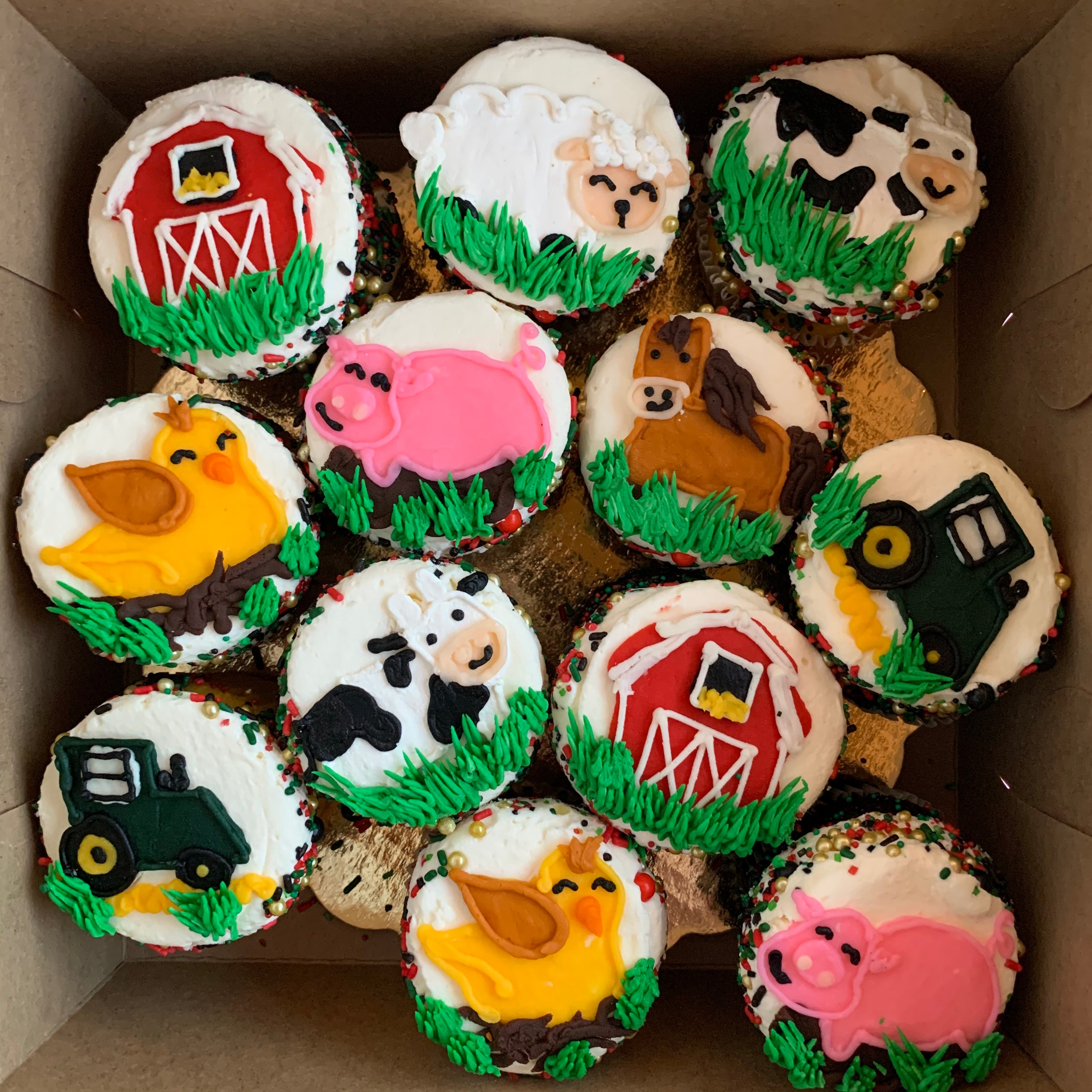 Farm Animals Cupcakes