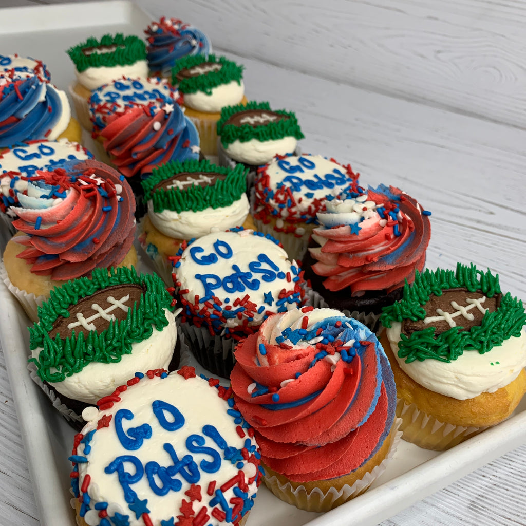 New England Patriots Cupcakes