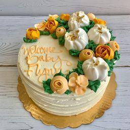Neutral Florals Cake