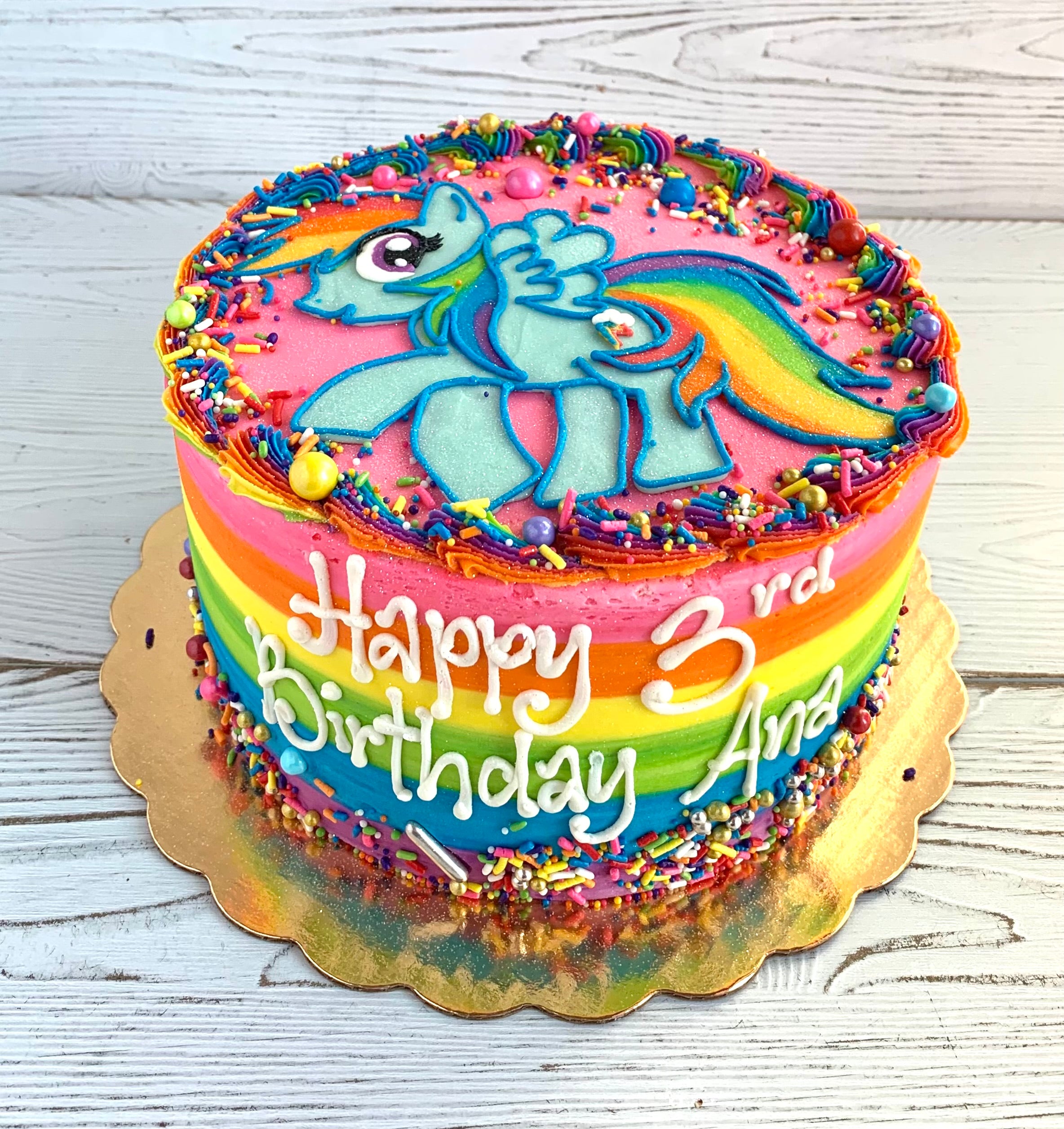 Rainbow Dash Cake